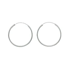 Rörcreoler runda 925 silver - 1,5 mm i flera storlekar