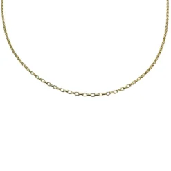 Rund Ankarkedja Förgyllt Silver - 1,1 mm