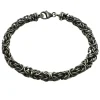 Rund Kejsarlänk Oxiderat Silver - Armband 5,4 mm
