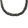 Rund Kejsarlänk Oxiderat Silver - Halsband 5,4 mm