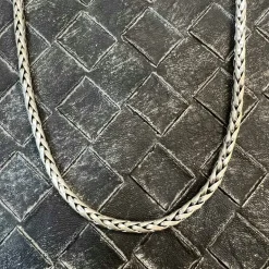 Rund Länk Oxiderat Silver - Halsband 4,5 mm