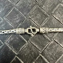 Rund Länk Oxiderat Silver - Halsband 4,5 mm