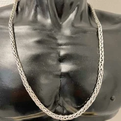 Rund Länk Oxiderat Silver - Halsband 4,5 mm