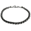 Spigalänk Armband Oxiderat Silver - 4 mm