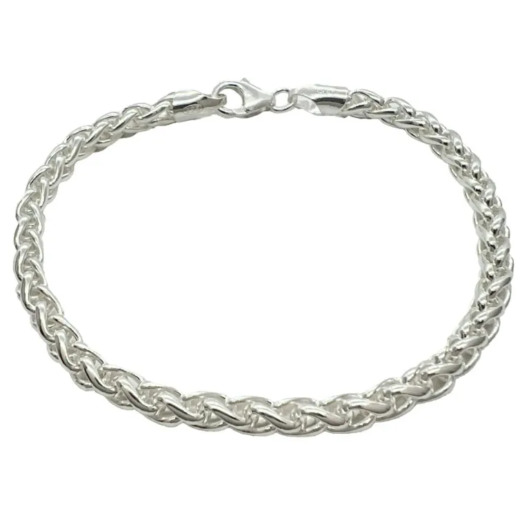 Spigalänk Armband Silver - 4 mm