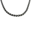 Spigalänk Halsband Oxiderat Silver - 4 mm