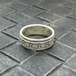 Spinning Ring Stars Oxiderat Silver