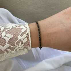Tennisarmband Black Silver - 3 mm