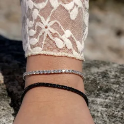 Tennisarmband Black Silver - 3 mm