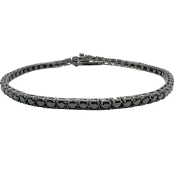 Tennisarmband Black Silver - 3 mm