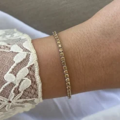 Tennisarmband Champagne Silver - 3 mm