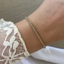 Tennisarmband Champagne Silver - 2 mm