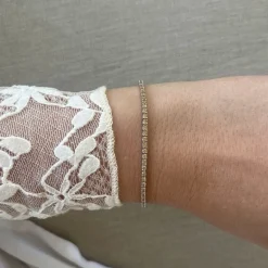 Tennisarmband Champagne Silver - 2 mm