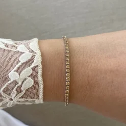 Tennisarmband Champagne Silver - 3 mm