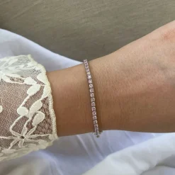 Tennisarmband Pink Silver - 3 mm