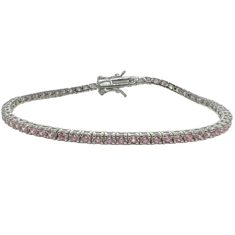 Tennisarmband Pink Silver - 2 mm