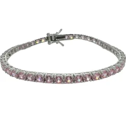 Tennisarmband Pink Silver - 3 mm