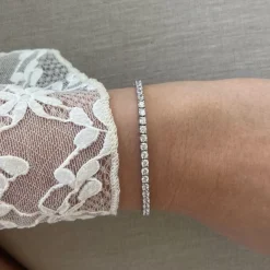Tennisarmband White Silver - 3 mm