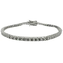 Tennisarmband White Silver - 2 mm