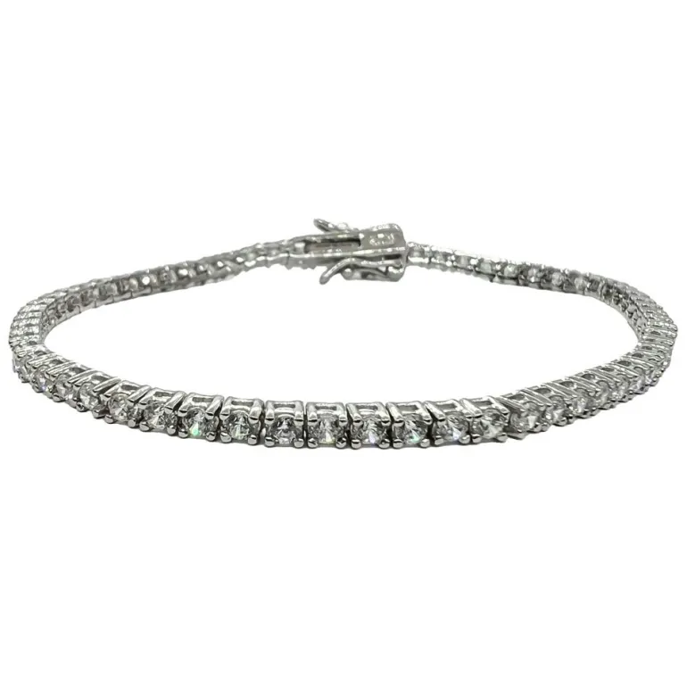 Tennisarmband White Silver - 2 mm