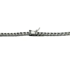 Tennishalsband White Silver - 2 mm