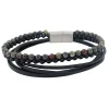 Treradigt Läderarmband Dragon Blood / Onyx