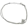 Tvåradigt Armband Fyrklöver Rhodinerat Silver